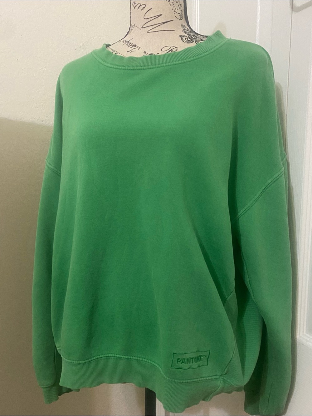 Forever 21 Green Oversized Crewneck Sweatshirt